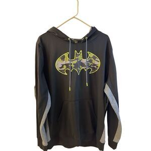 DC Comics Batman Black camo camouflage oversized hoodie sweatshirt xl youth 16 r